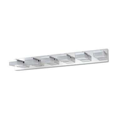 VYNXARIA Chrome Wall Lights, Modern 6-Light Vanity Fixture for Bathrooms and Makeup Tables