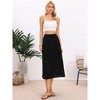 INSPIRE CHIC Women's Summer Eyelet High Waist Flowy Boho Beach A-Line Midi Skirt - 4 of 4