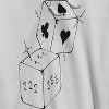 Rerun Island Men's Dice Symbols Long Sleeve Graphic Cotton Sweatshirt Hoodie - 2 of 4