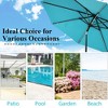 Costway 9Ft Solar LED Market Umbrella Aluminum Crank Tilt 16 Strip Lights - 4 of 4