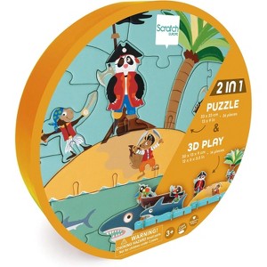 Scratch Europe 3D Play Puzzle – Pirates, 36 Pieces, Includes 14 3D Figures, Ages 3 And Up - 1 of 3