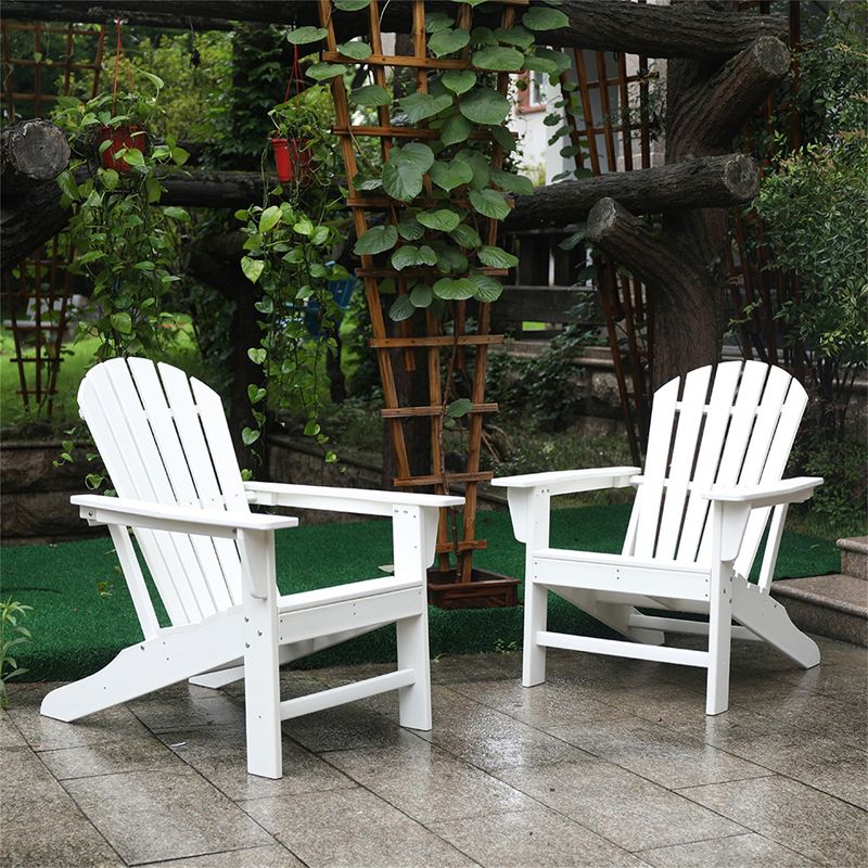 Northlight All Weather Recycled Plastic Outdoor Adirondack Chair, White, 3 of 7
