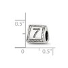 Black Bow Jewelry Triangle Block, Number 7 Sterling Silver Bead Charm - 4 of 4