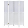Vynxaria Florentin White 4-Panel Room Divider Folding Shoji Screen - 3 of 4