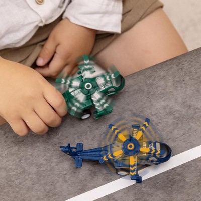 Colorful Diecast Pull Back Airplane Toy Set, 16 Pieces