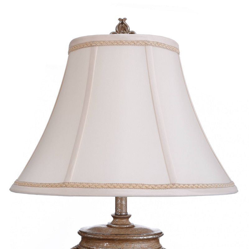 Traditional Table Lamp with Open Lace Textile Shade Silver - StyleCraft, 5 of 8