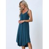 Allegra K Women's V Neck Solid Soft Spaghetti Strap Cami Lounge Nightdress - 3 of 4