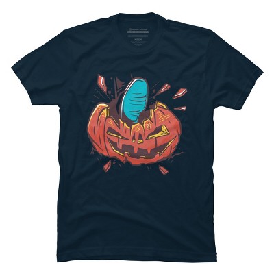 Men's Design By Humans Halloween smashed pumpkin By BlackBerry55 T-Shirt