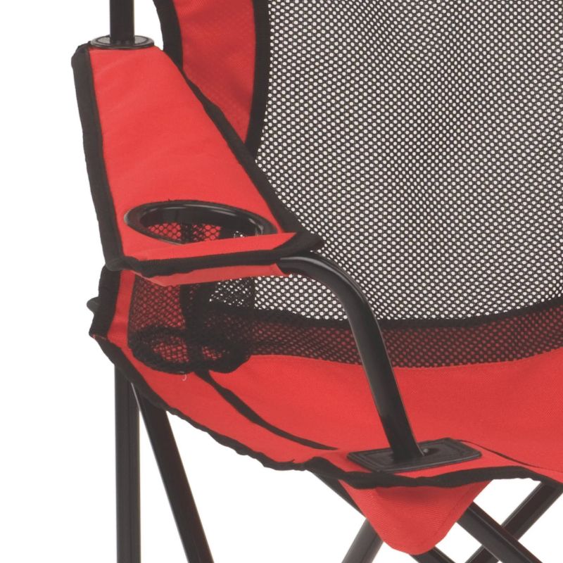 Coleman Broadband Mesh Quad Outdoor Portable Camp Chair - Red, 4 of 10