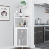Corner Wine Cabinet with Removable Wine Rack - 3 of 4