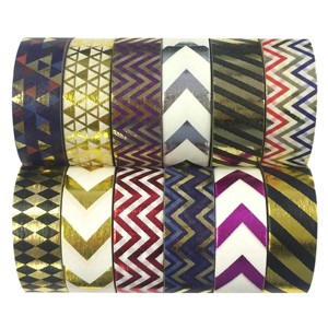 Wrapables Washi Tapes Decorative Masking Tapes, Set of 12 - 1 of 4