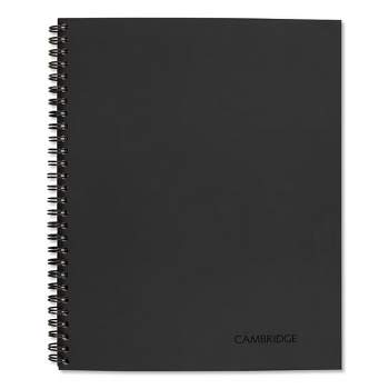 Cambridge Wirebound Guided Action Planner Notebook, 1-Subject, Project-Management Format, Dark Gray Cover, (80) 11 x 8.5 Sheets