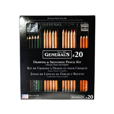 22pc Drawing And Sketching Pencil Kit - General's : Target