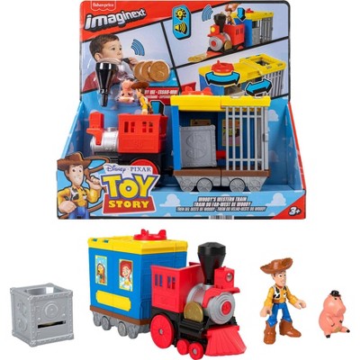 Imaginext Toy Story Woody's Round Up Train Toy Vehicle with Lights