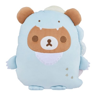 Chairoikoguma San-X Original Plays with Dino Flat Mochi Series Plush - Pastel Blue