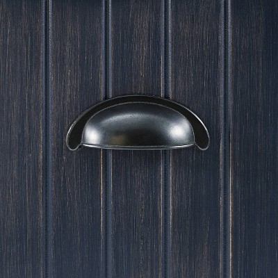 Navy Hall Tree with Bench and Storage Hooks