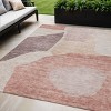 Blush Pink And Mauve Abstract Washable Indoor Outdoor Area Rug - 2 of 4