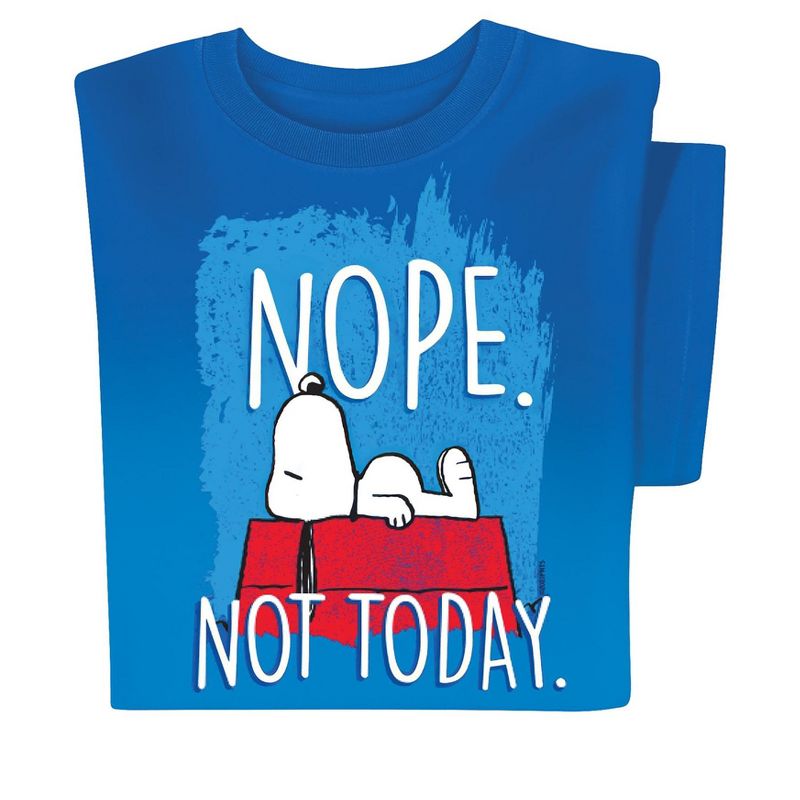 Collections Etc Peanuts Snoopy Nope Not Today Graphic T-Shirt, 3 of 5