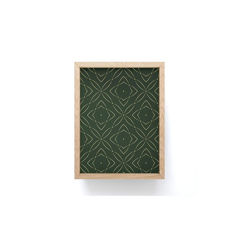 Marta Barragan Camarasa Vintage emerald pattern Framed Mini Art Print - Society6, 1 of 4