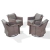 POCASSY Patio Swivel Chairs Set of 4, All Weather PE Wicker Patio Furniture with Steel Frame Ideal for Porch Balcony - 2 of 4