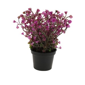 Unique Bargains Artificial Plants Bellflower Decorative Pot Plastic 2.76"x2.76"x6.69" 1 Pc - 1 of 4