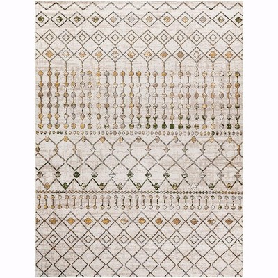 Mark & Day Mary 7'10"x10' Rectangle Washable Woven Indoor Area Rugs Mustard: Stain-Resistant, Bohemian, Polyester