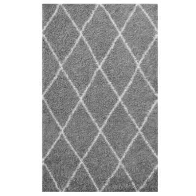 Modway Toryn Diamond Lattice 5x8 Shag Area Rug
