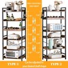 Aoibox Adjustable 6 Tier Open Bookcase Rustic Farmhouse Wood Metal Bookshelves with Edge Protection Hooks for Home Office - 4 of 4