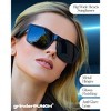 grinderPUNCH 2 Pack XL Polarized Big Wide Frame Large Head Fit Sunglasses for Sports Driving Fishing Glasses (Blue) - 4 of 4