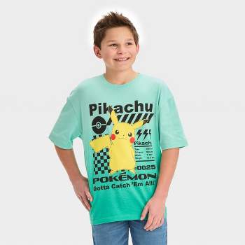 Boys' Pokemon Drop Shoulder Short Sleeve Graphic T-Shirt - Green