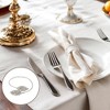 Unique Bargains Napkin Rings Two-leaf Stainless Steel 1 Pc - 2 of 3