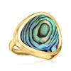 Ross-Simons Abalone Shell Triangular Ring in 18kt Gold Over Sterling Size 5 - 4 of 4