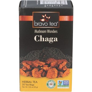 Bravo Tea Mushroom Wonders Chaga Herbal Tea - 20 Bags - 1.06 oz - 1 of 1