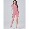 DOMETOUR Zippered One Piece jumpsuit Short Sports Yoga Jumpsuit for Women - 2 of 4