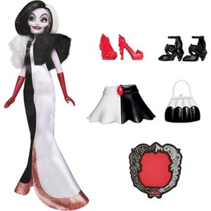 Disney Villains Cruella De Vil 11-Inch Fashion Doll – Secret Decoder Surprise Accessories - 1 of 4
