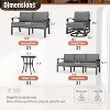 ALAULM Aluminum Patio Furniture Set Modern Metal Outdoor Conversation Sets w/45in Propane Fire Pit Table, Swivel Rocking Chairs w/5.1 Inch Cushion - 2 of 4