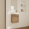 ALEXOUN 16'' Wall Mounted Bathroom Vanity with Single Oval Ceramic Sink,with 1 Soft Close Doors and White Ceramic Sink Top  For Small Bathroom - 2 of 4