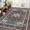 Area Rug Non Slip Non Shedding Rug Modern Boho Vintage Low Pile Foldable Rugs Stain Resistant Carpet for Bedroom Living Room Kids Room - 3 of 4