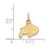 Black Bow Jewelry 14k Yellow Gold Plated Sterling Silver Colorado Buffalos NCAA Extra Small Pendant - 2 of 3
