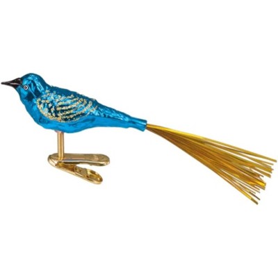 Old World Christmas Glass Blown Clip On Christmas Ornament, Blue Lovebird