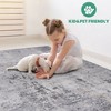 Kumasinova Stain-Resistant Area Rug, Non-Shedding Door Mat,Kid & Pet-Friendly, Ivory/Sand Abstract Area Rug for Living Room, Latex-Free Cotton Backing - 3 of 4