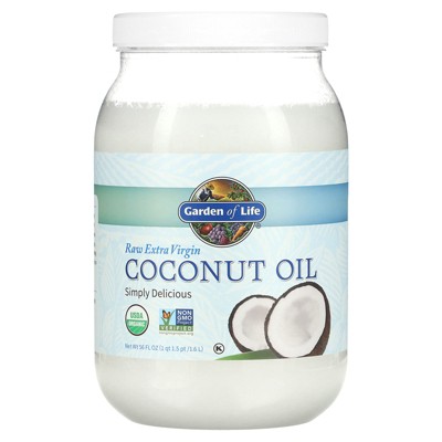 Garden Of Life Raw Extra Virgin Coconut Oil, 56 Fl Oz (1.6 L) : Target