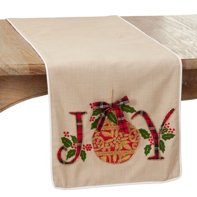 Saro Lifestyle Joy Runner, Natural, 16" x 72"