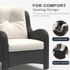 LayinSun Outdoor Patio Furniture Set, Black Rattan Wicker Sectional Swivel Rocker Chairs Sets with Ottomans, Swivel Glider Chair - 4 of 4