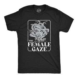 Mens The Female Gaze T Shirt Funny Staring Medusa Joke Tee For Guys - Crazy Dog Men's T Shirt - 1 of 4