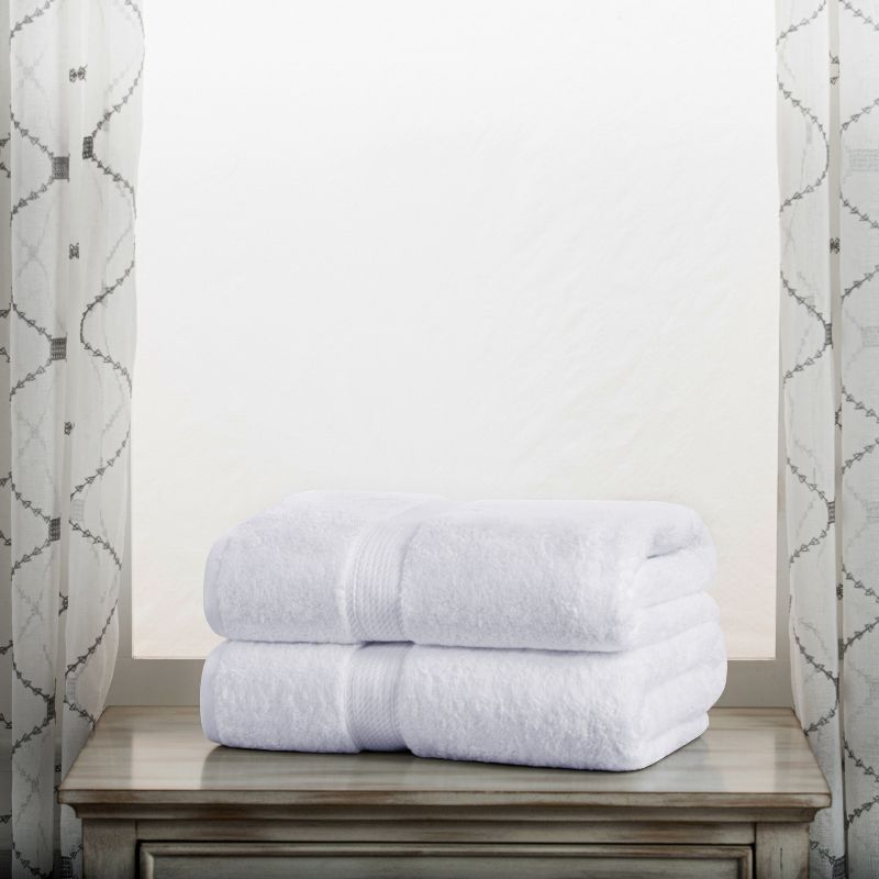 Premium Cotton 800 GSM Heavyweight Plush Luxury 2 Piece Bath Towel Set by Blue Nile Mills, 4 of 11