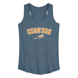 Women's - Instant Message - Corn Dog Graphic Racerback Tank - 1 of 4