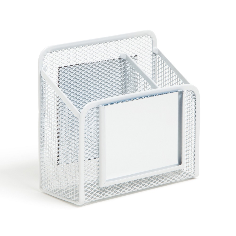 U Brands Locker Magnetic Mesh Mirror Cup White