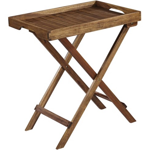 Wooden folding tray deals table