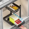 Maximize Under-Sink Storage, Adjustable 2-Tier Metal Organizer Rack, Customizable Shelf for Kitchen, Bathroom, and Pantry Cabinet Use - 4 of 4